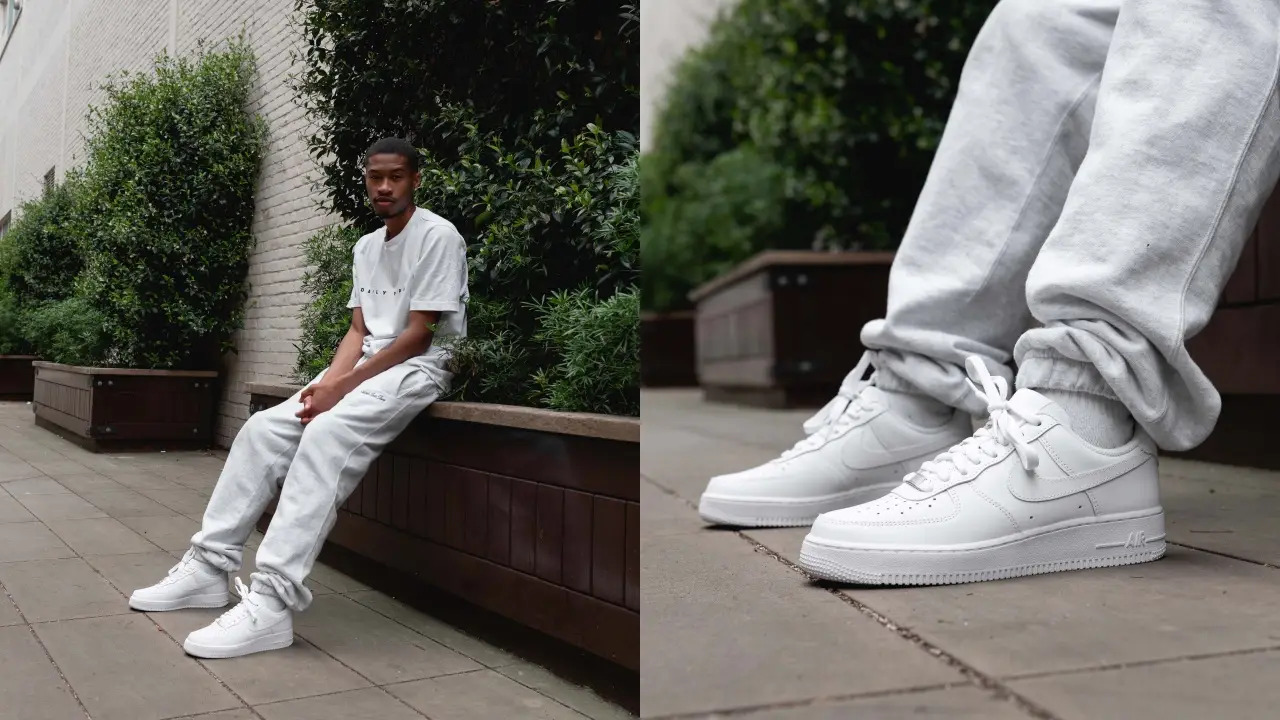 Phối đồ năng động với giày sneaker trắng